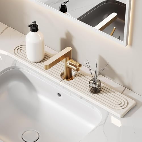 La Mejor Recopilación de Tapetes de piedra disponible en línea para comprar. 49 SSX-KJ 60 X 10 CM Tapete de Piedra para Grifo de Cocina,Protector Contra Salpicaduras de Tierra de Diatomeas de Secado Rápido,Bandeja de Piedra Seca Súper Absorbente,Adecuado...