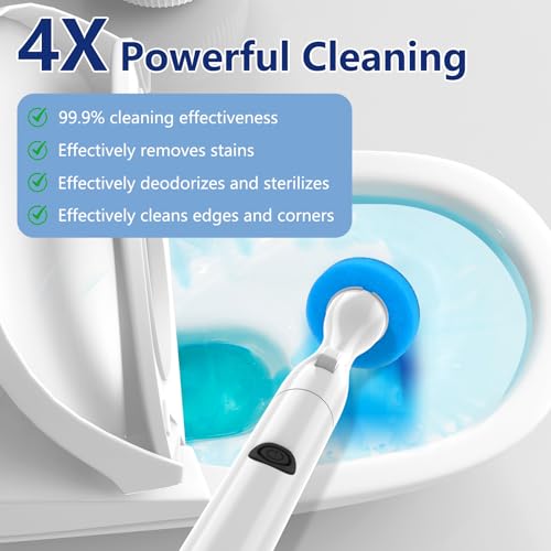Image of 36PCS Disposable Electric Toilet Brush Heads, Toilet Cleaner Refill Pads, 3 Layer Sponge Brush with Cleaner, Wand Refills for SAKAKI Electric Toilet Cleaning Brush(Machine Not Included)