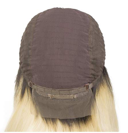 1B/613 Blonde bob wig PrePlucked Hairline Ombre 613 Blonde Brazilian Human Hair Lace Front Wig for Black Women Glueless Middle Part Short Cut Style Bob Straight 13x4 Frontal Bleached Knots Wig 8"