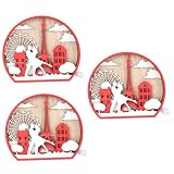 ABOOFAN 3 Piezas Adorno del Día De San Valentín Adorno De Mesa De Boda Centro De Mesa del Banquete De Boda Decoración del Día De San Valentín Pareja Escultura Señor Y Señora Signo Novio