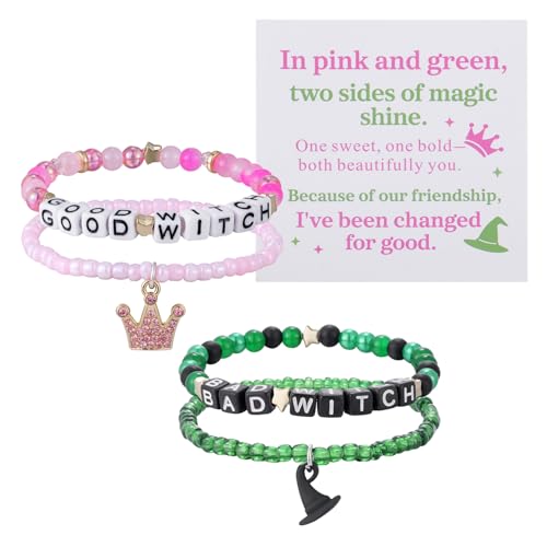 Image of Kvekstio Witch Bracelet Set, Wick-Themed Magical Friendship Bracelet for Best Friends Sisters BFF, Women's Witch Lover Gift