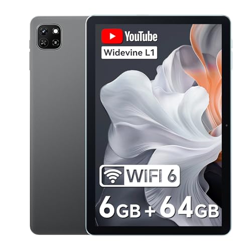OSCAL Tablet Pad 50 WiFi with 10 Inch Tablet WiFi 6, 5100mAh，1280×800 IPS HD+ Display, 6GB RAM+ 64GB ROM/2TB TF, BT5.2, 10W Fast Charging Android Tablets, GPS, Widevine L1, 2 Years Warranty – 2024
