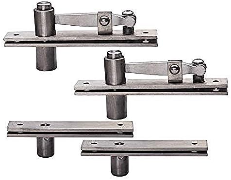 TamBee Door Pivot Hinge Heavy Duty Hidden Bookcase Hinges Secret Door Hinges 360 Degree Shaft Stainless Steel Invisidoor Hinge Hardware (I Shape 2PCS)