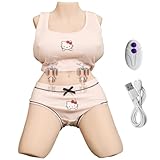 大型電動 自動膣 オナホール 8.5KG USB磁気吸引充電源 振動 収縮 刺激する 超柔らかい胸 ゼリー体胸 桃色乳首 オナホ 半身ドール ラブドール 非貫通 2穴 頭がない No Head 男性用