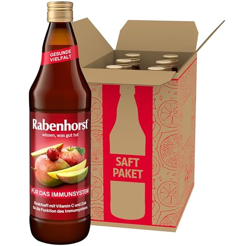 RABENHORST Für das Immunsystem 6er Pack (6 x 700 ml). Mehrfruchtsaft mit Zink und Vitamin C zur Unterstützung des Immunsystems