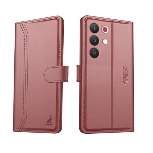 Image of AIBEX Compatible for Realme Narzo 90X 5G / Realme C85 5G / Realme 15X 5G Flip Cover Leather Finish | Inside TPU with Card Pockets | Wallet Stand | Complete Protection Flip Case Brown