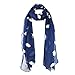 LiveBox Women’s Fashionable penguins of Madagascar Print Premium Soft Infinity Voile Scarf Shawl Warp (Navy Blue)