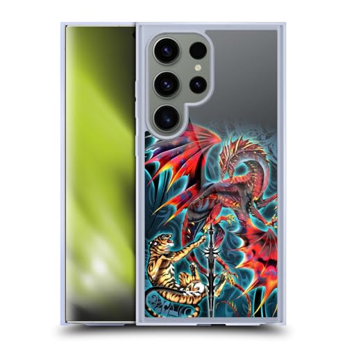 Coque Samsung S24 Ultra MagSafe en gel antichoc motif tigre et dragon
