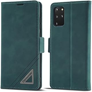 LOLFZ Case for Samsung Galaxy S20 FE 5G, Vintage Flip Folio Leather Wallet Case Card Slots Kickstand Magnetic Closure Shockproof Protective Cover Compatible with Galaxy S20 FE - Blue Green