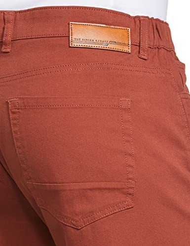 Image of The Indian Garage Co Men Slim Fit Solid Mid-Rise Chino Shorts
