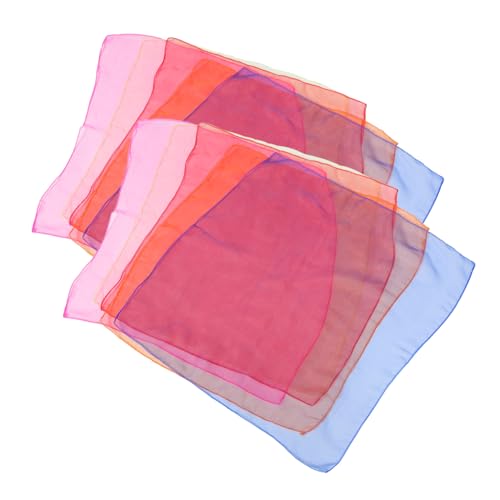 Toyvian Scarves 10 Pack Boys and Girls Dance Juggling Scarves Performance Props Comfortable Lightweight