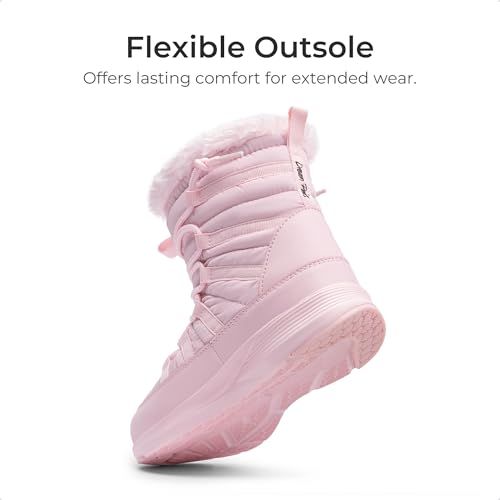 DREAM PAIRS Girls Boys Winter Snow Boots, Slip Resistant Faux Fur Lined, Windproof Warm Slip-On Boots for Kids4