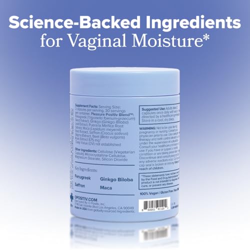 Image of O Positiv MENO Vaginal Moisture Support Capsules - OBGYN-Formulated to Support Healthy Vaginal Moisture, Mood & Relaxation - Hormone-Free with Maca & Fenugreek Seed - 30 Servings (Pack of 2)