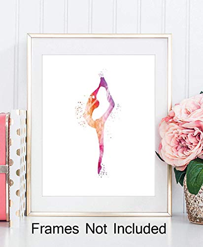 Chditb Unframed Ballerina Wall Art Print Elegant Ballet Girls Art Painting, Set Of 3（8’’X10’’） Canvas Dancer Poster Picture For Beautiful Girls Or Women Room Decor #TOP4