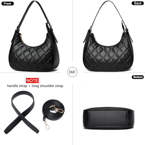 Image of CROJUYI Small Crescent Shoulder Bags Purses for Women Retro Classic Clutch Hobo Tote Purse and Handbag Cute Crossbody Bags