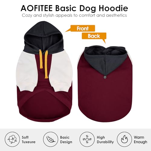 AOFITEE Extra Large Dog Hoodie, Basic Dog Hoodies for Fall Winter, Warm Hooded Dogs Sweater with Sleeves, Hooded Sweater for Boy Girl Dogs, Sweatshirt Pullover for Weimaraner, Golden Retriever - Image 3