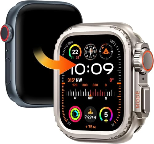 Juaupepo Metal Bumper Case 44 mm for Apple Watch Series 6/5/4/SE - Ultra Seamless Rugged Protective Cover With Back Panel and Screen Edge Protection