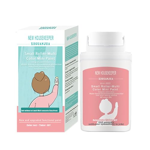 kesurpae Petit rouleau multicolore, brosse respirante et inodore, pour réparation de peinture murale en plastique, rouleaux de peinture au Latex, Blanc