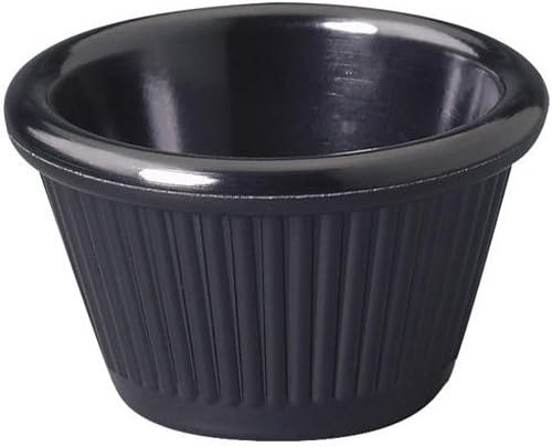 Gessner 2 oz Black Fluted Ramekin (05-0833) Category: Ramekins