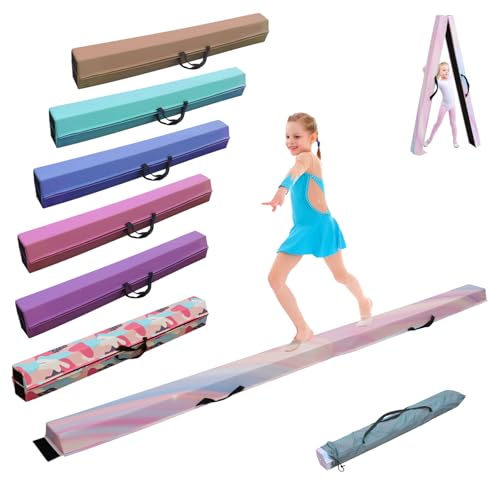 SportBob Trave Ginnastica Artistica per casa 270 cm PU Pelle Trave di Equilibrio Base di Gomma Antiscivolo, Fascio di Ginnastica per la Formazione, Pratica, Formazione Professionale per Bambini
