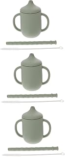 SAFIGLE 3 Pçs Copo Infantil Copo De Palha De Silicone Copo Infantil Copo Com Canudinho Copo Com Canudinho Copo De Bebê Copo De Palha Do Bebê Copos De Palha Para Bebê Crianças Copo Garrafa