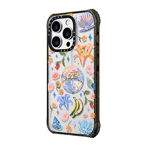Coque iPhone 14 Pro CASETiFY rigide antichoc Disco Magic Noir - 5