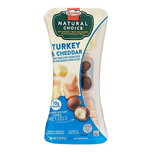 HORMEL NATURAL CHOICE Snack Turkey, Cheddar Cheese & Chocolate Covered Pretzels, 2 Oz