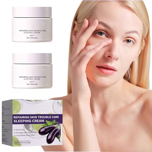 2PCS Crema de Noche Antiarrugas Revitalizante, Crema Noche Anti-edad Multidimensional, Crema Antiarrugas con ácido Hialurónico, Crema Antiedad, Crema Antiarrugas para la Noche