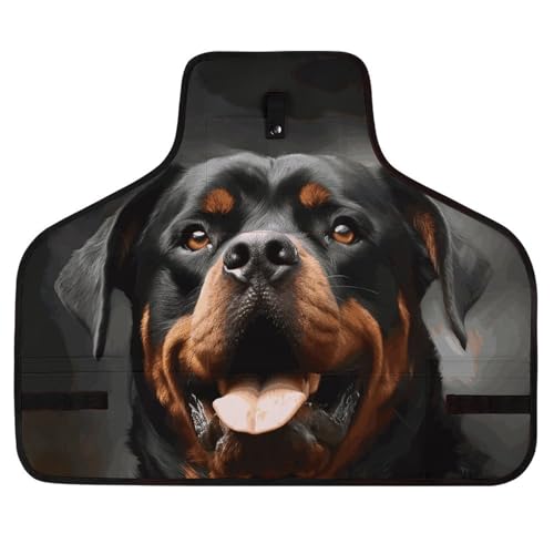 Delantal con diseño Rottweiler para taller, unisex miniatura 1