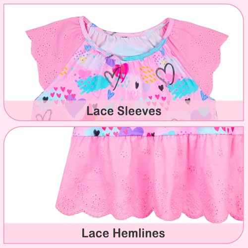 Play Tailor Girls Nightgowns Sleepwear Kids Pajamas Girl Princess Dresses with Lace Sheeve for Toddler Girl Clothes3