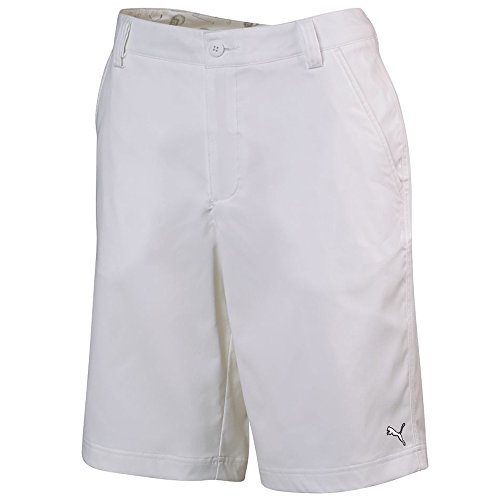 Puma Golf NA Men's Solid Tech Shorts, White, 34