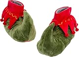 Funziez! - Elf Slippers - Adult Unisex - Warm Plush Holiday Slippers, Soft Comfy Cozy House Slippers...