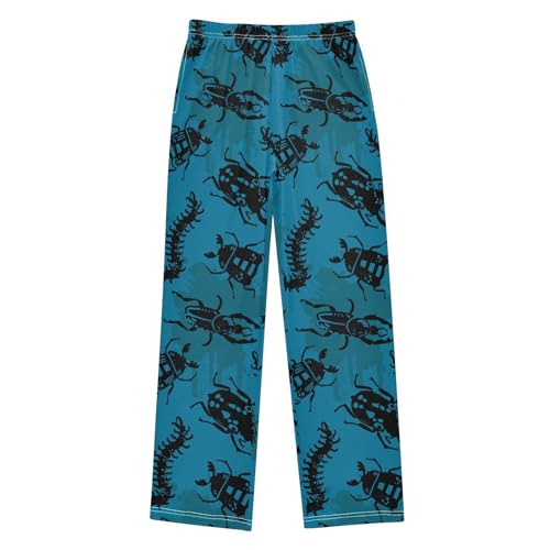 Hand Drawn Cool Bugs Boys Pants for Kids Jogger Pants with Pockets S-XL