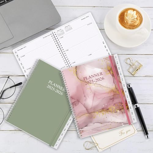 2025-2026 Planner - Planner 2025-2026 from July 2025 - June 2026, Monthly and Weekly Calender with 12 Tabs, 8.5\" x 11\", Pink