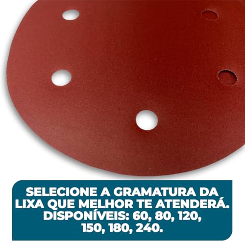 Lixas 180mm P/Lixadeira Parede Teto Madeira Raspas Mlp710 Mlp800h Menegotti Efeito Aderente Fixação