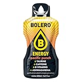 Bolero Energy - Bebida en polvo sin azúcar, vegana y sin gluten, para estilos de vida activos (12 x 14 g, Pacific Punch)
