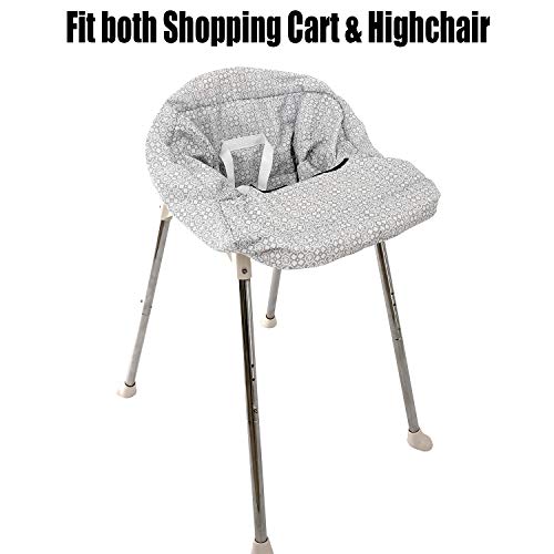 Waterproof 2-In-1 Shopping Cart & Baby High Chair Seat Covers With Portable Carry Bag #TOP3