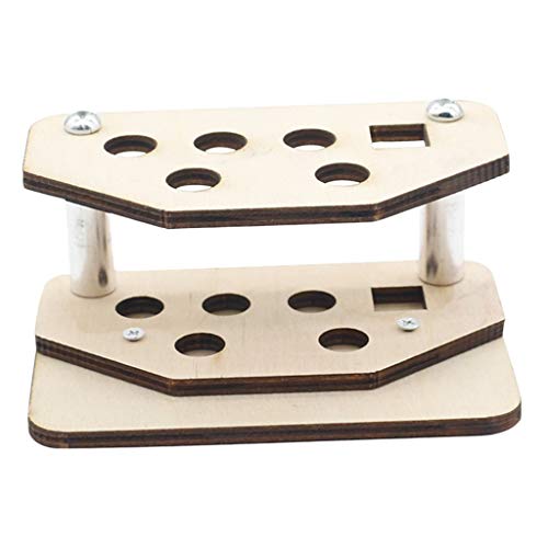 Baoblaze Suporte De Madeira Rack 6 Slots Leathercrafts Tool Rack De Suporte De Ferramenta Para Bits