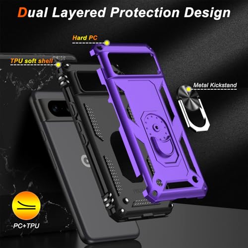 Coque de protection Google Pixel 8A avec anneau pour support auto - 7