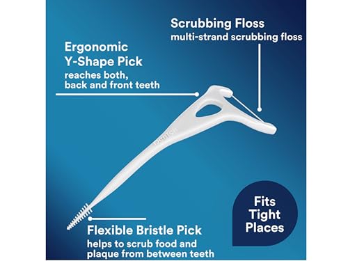 Image of DenTek Complete Clean Easy Reach Floss Picks, No Break & No Shred Floss, 75-Count, 3 Pack