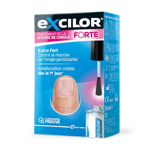 EXCILOR - Forte - Traitement de la Mycose De l’Ongle - Contre la Mycose de l'ongle Persistante- Application Facile Au Pinceau - Sans Limer - Cliniquement...