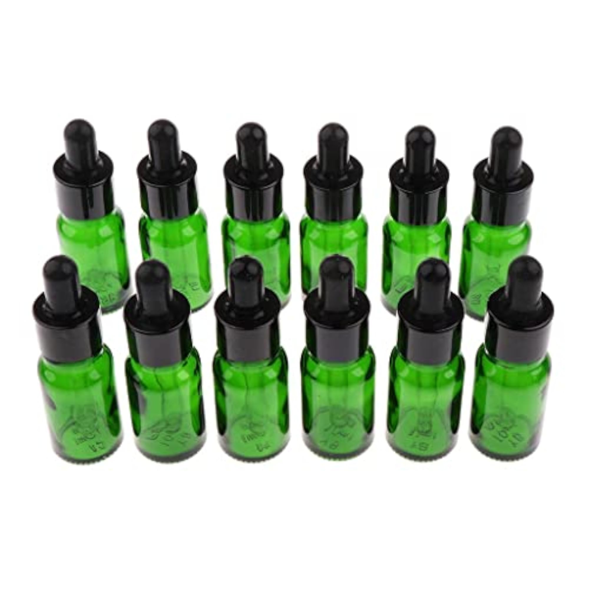 12 Pieces Mini Glass Dropper Bottles for Essential Oil, 10ML