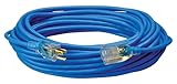 Southwire Coldflex Light Duty Extension Cord, 50Ft, 16 Gauge, 3 Conductor, Cold Weather Cord, Blue, 2368SW8806
