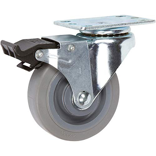 Miniatura 2 de ICONCASTERWHEELS Rueda de goma Mirage de 3 pulgadas  4 frenos giratorios de bloqueo total  Placa superior 3 x 1.25 pulgadas  Capacidad de carga,