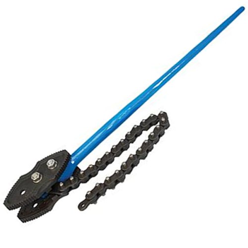 900 mm x 200 mm grande resistente cadena llave – y fijaciones de inflexión para tubo sifón – Palanca, mecánica doble Reversible mandíbula – cablefinder