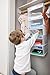 Three Sweet Peas Co Weekly Clothes Organizer for Kids – 5 Shelf Hanging Closet Storage for School Outfits | Monday to Friday Daily Clothing Divider with Color Labels, 33