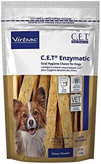 Virbac C.E.T. Enzymatic Oral Hygiene Chews, Small Dog, 30 Count,Beef,0.65 pounds