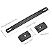 uxcell Speaker Handle Pull Cabinet Grasp Strap Style Spring Steel Insert Handle with Metal End Caps Buckle Black 4 Pcs