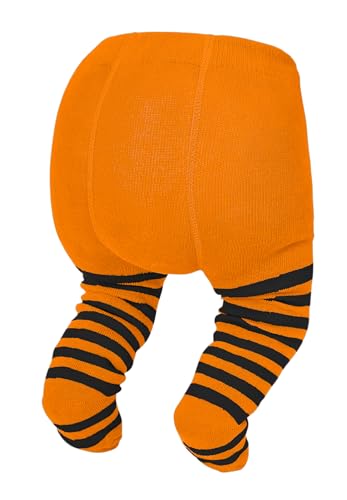 Image of Zando Infant Leggings - Baby Girl Tights, Toddler & Newborn Sizes, White & Red Striped, Halloween Outfit, 0-6 Months