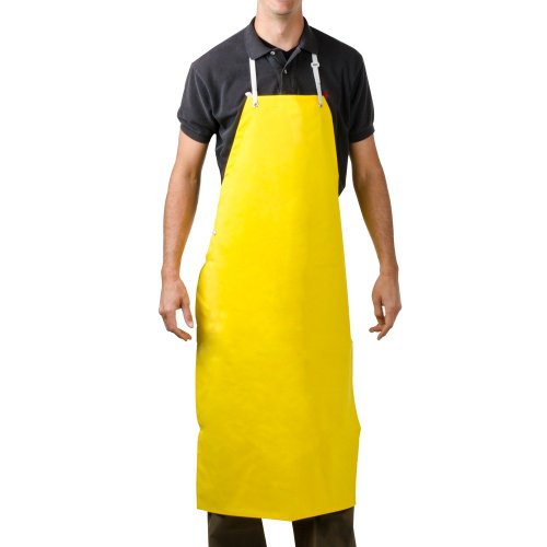 Tablier à bavoir San Jamar jaune 43 x 29 cm : fini les vêtements mouillés en cuisine